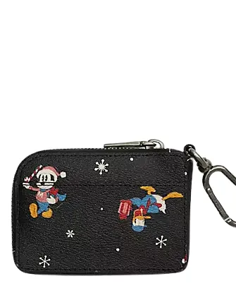Coach Disney X Coach Zip Card Case With Holiday Print Coach Bags