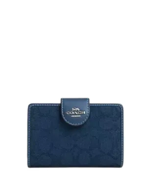 Coach Medium Corner Zip Wallet In Signature Jacquard Coach Bags