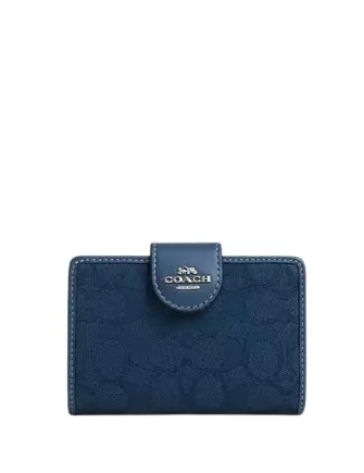 Coach Medium Corner Zip Wallet In Signature Jacquard Coach Bags