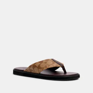 Coach Outlet Flip Flop In Signature Canvas COACH Outlet Bags