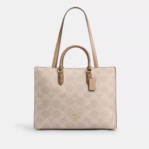 Coach Outlet Maggie Tote Bag In Blocked Signature Canvas COACH Outlet Bags