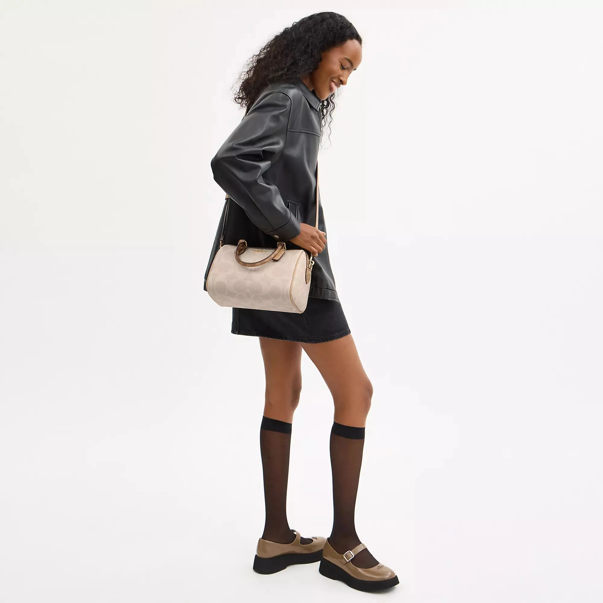 Coach Outlet Rowan Satchel Bag In Blocked Signature Canvas COACH Outlet Bags