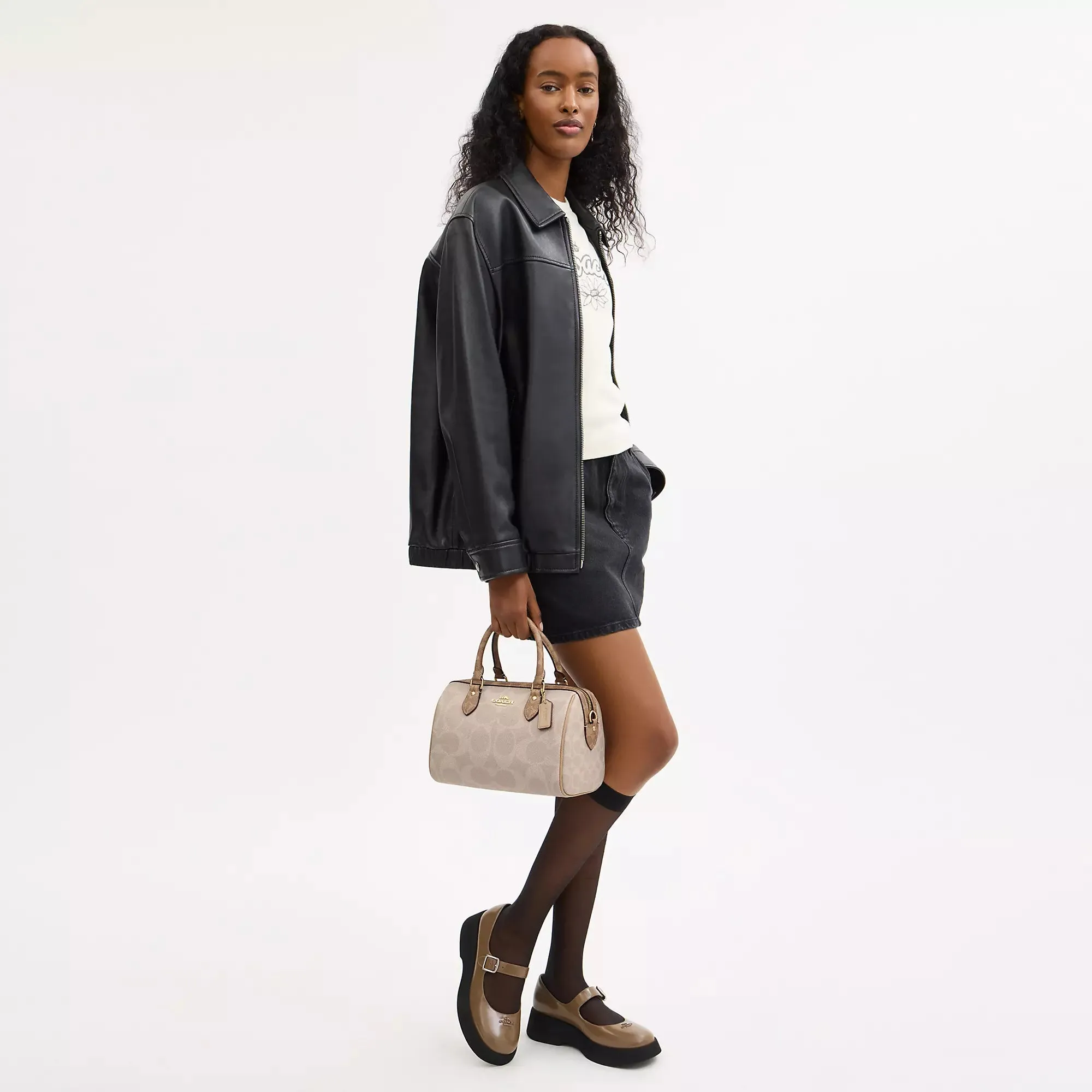 Coach Outlet Rowan Satchel Bag In Blocked Signature Canvas COACH Outlet Bags