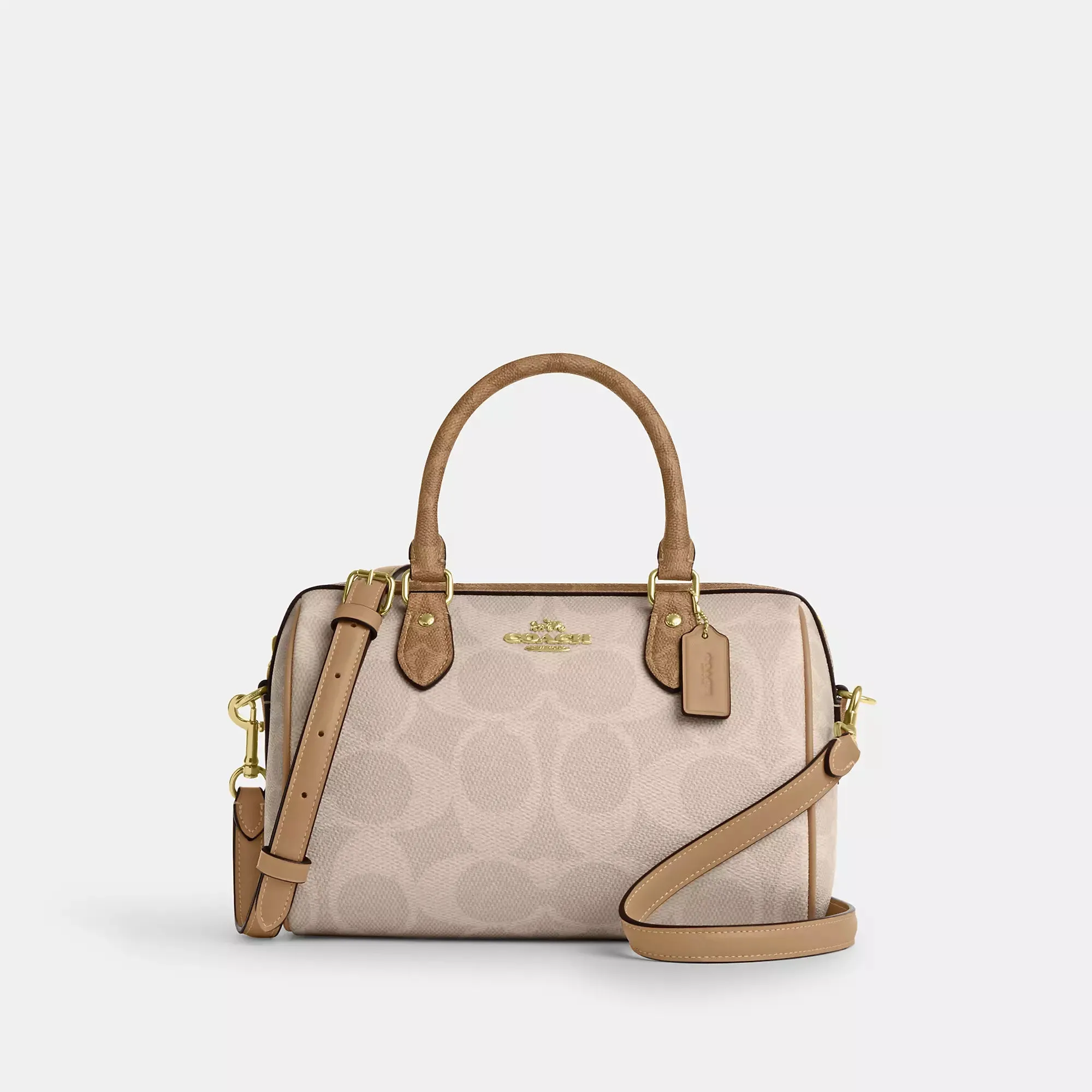 Coach Outlet Rowan Satchel Bag In Blocked Signature Canvas COACH Outlet Bags