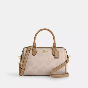 Coach Outlet Rowan Satchel Bag In Blocked Signature Canvas COACH Outlet Bags