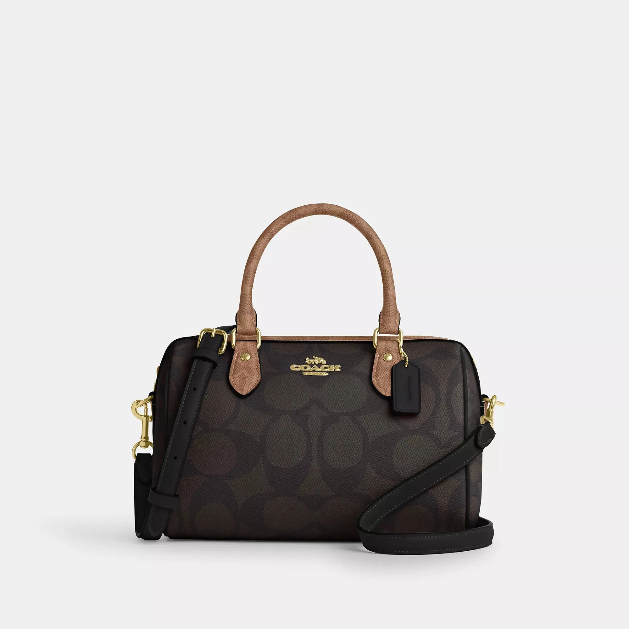 Coach Outlet Rowan Satchel Bag In Blocked Signature Canvas COACH Outlet Bags