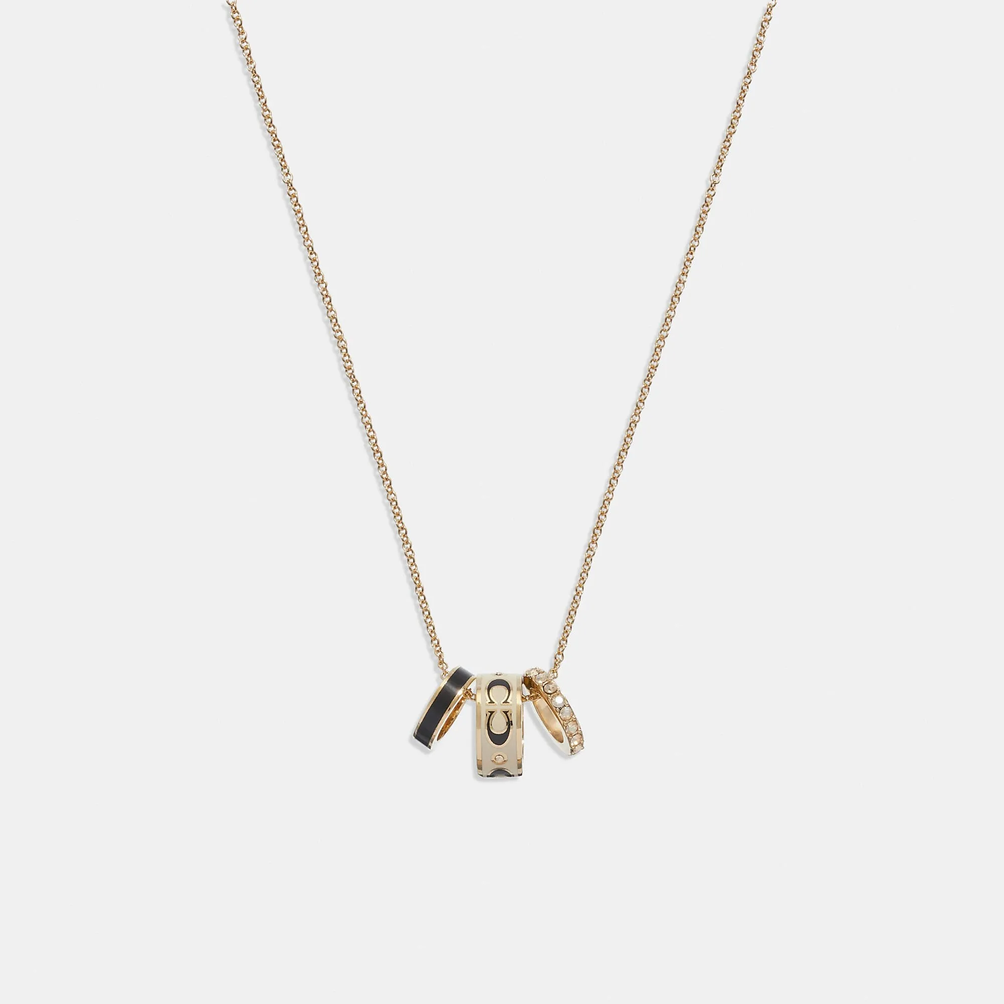 Coach Outlet Signature Enamel Rondell Necklace COACH Outlet Bags
