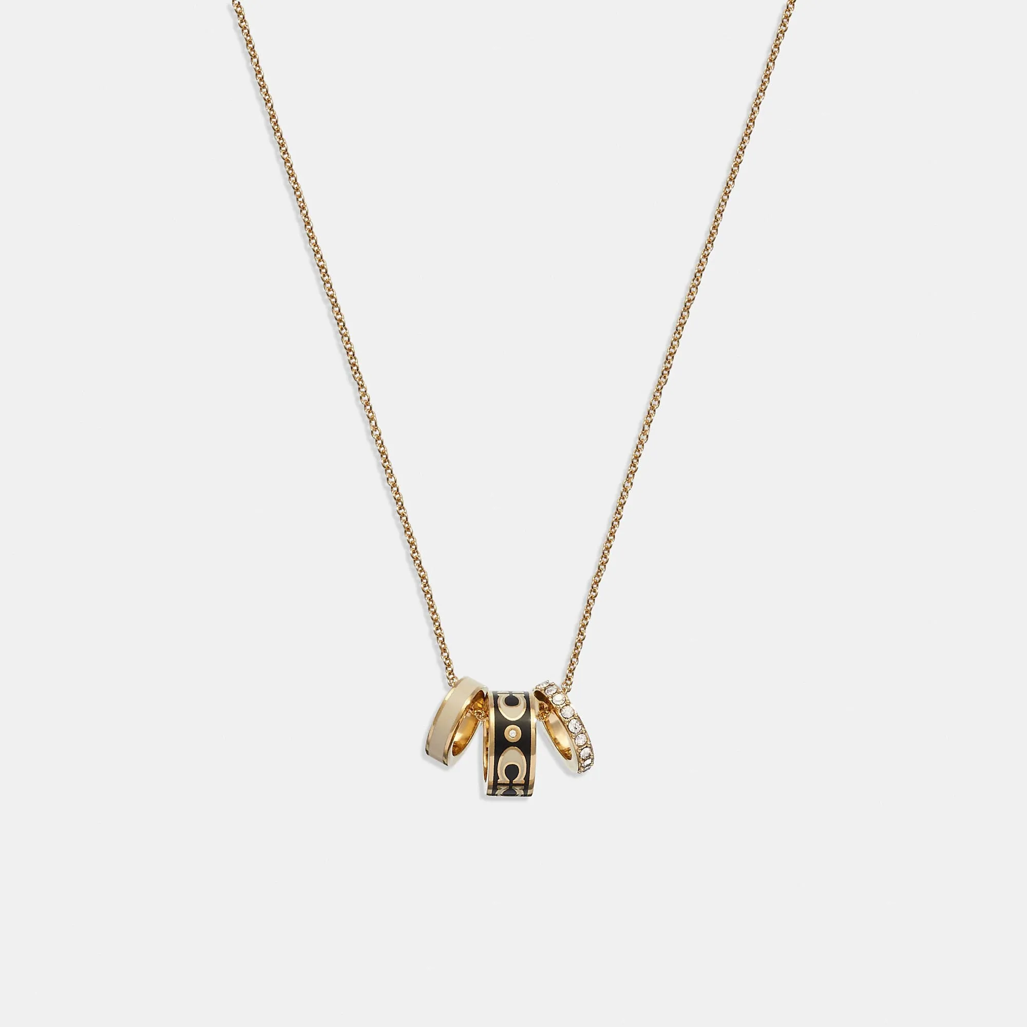 Coach Outlet Signature Enamel Rondell Necklace COACH Outlet Bags