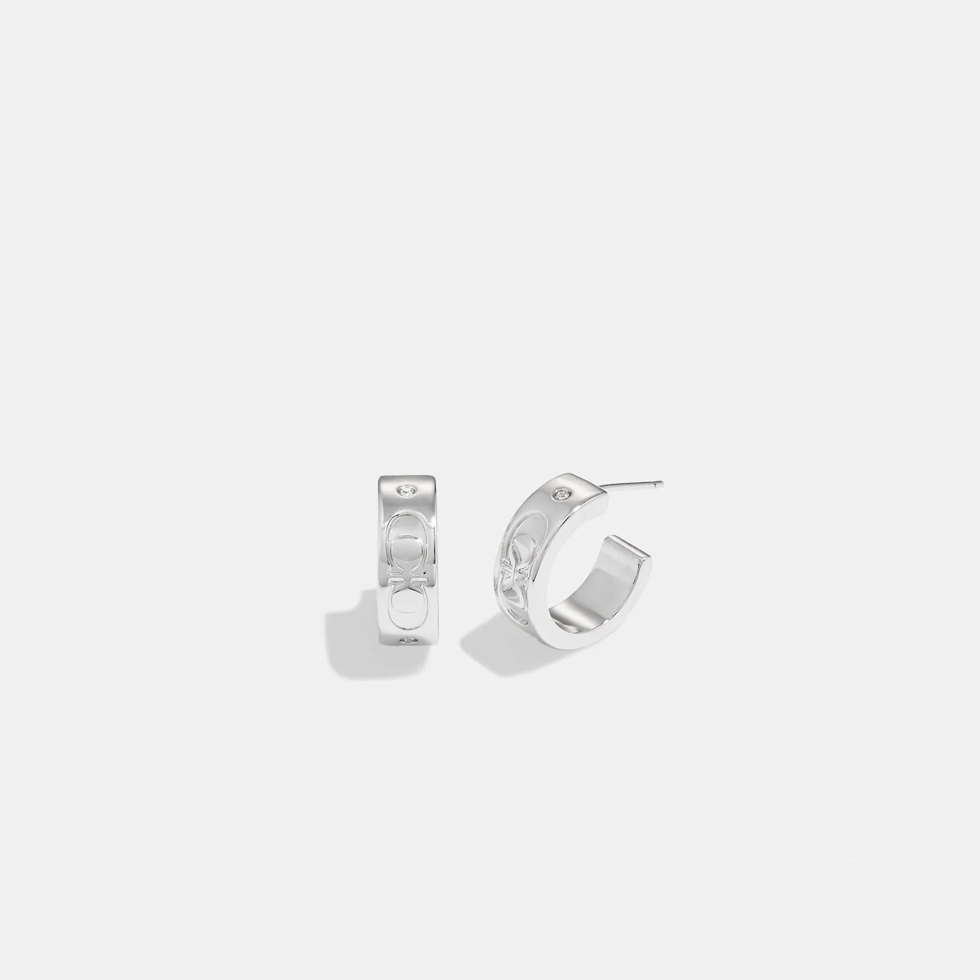 Coach Outlet Signature Huggie Earrings COACH Outlet Bags