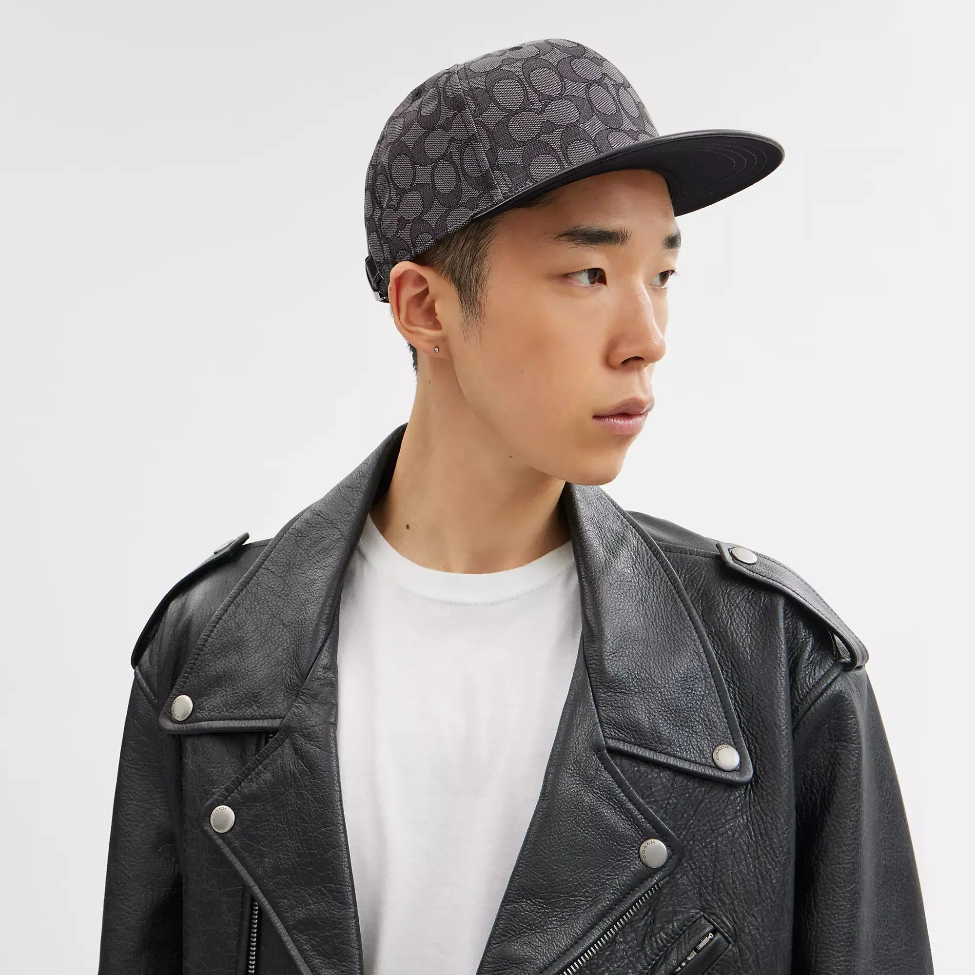 Coach Outlet Signature Jacquard Flat Brim Hat COACH Outlet Bags