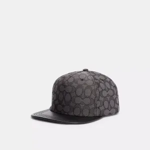 Coach Outlet Signature Jacquard Flat Brim Hat COACH Outlet Bags