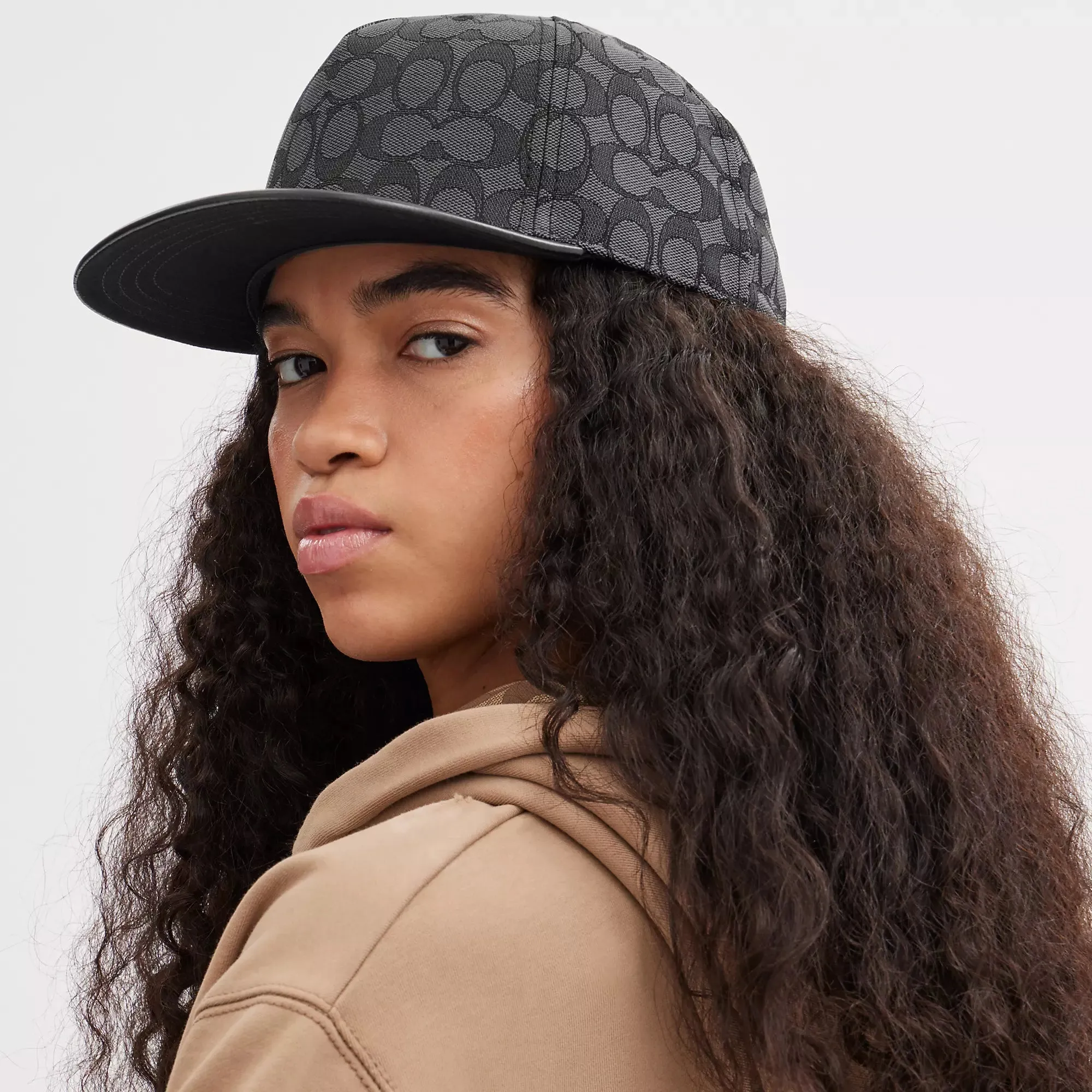 Coach Outlet Signature Jacquard Flat Brim Hat COACH Outlet Bags