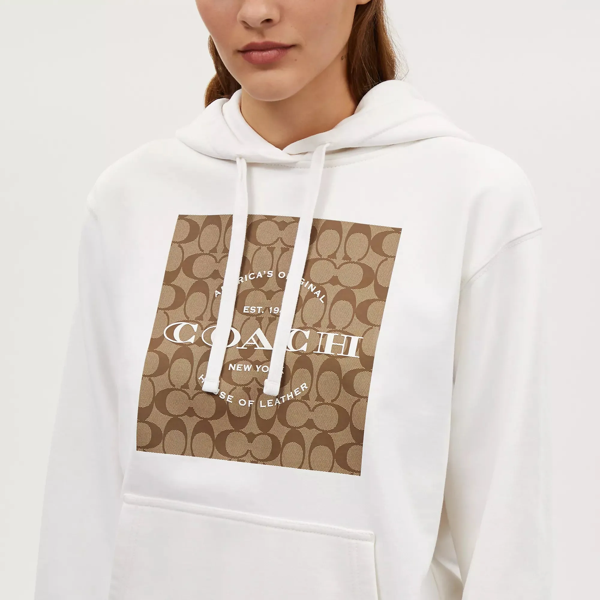 Coach Outlet Signature Square Hoodie COACH Outlet Bags