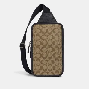 Coach Outlet Sullivan Pack In Blocked Signature Canvas COACH Outlet Bags