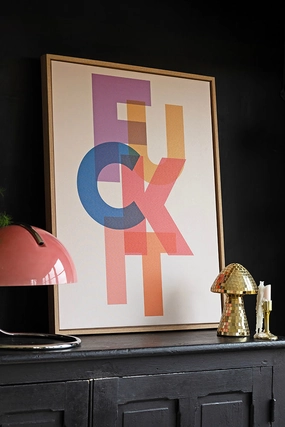 Colourful Fuck It Canvas Wall Art 