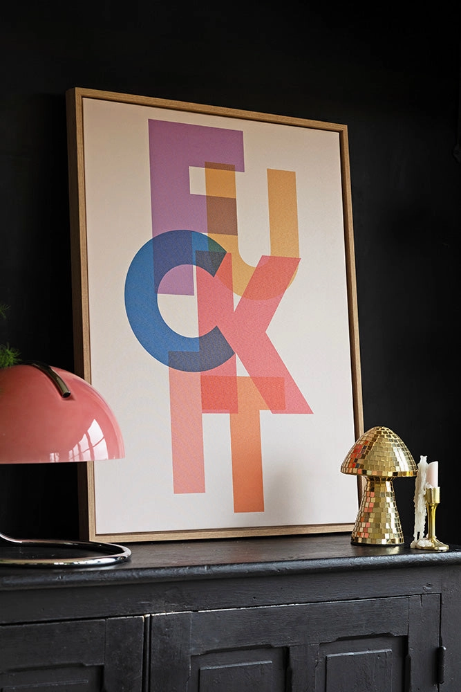 Colourful Fuck It Canvas Wall Art 
