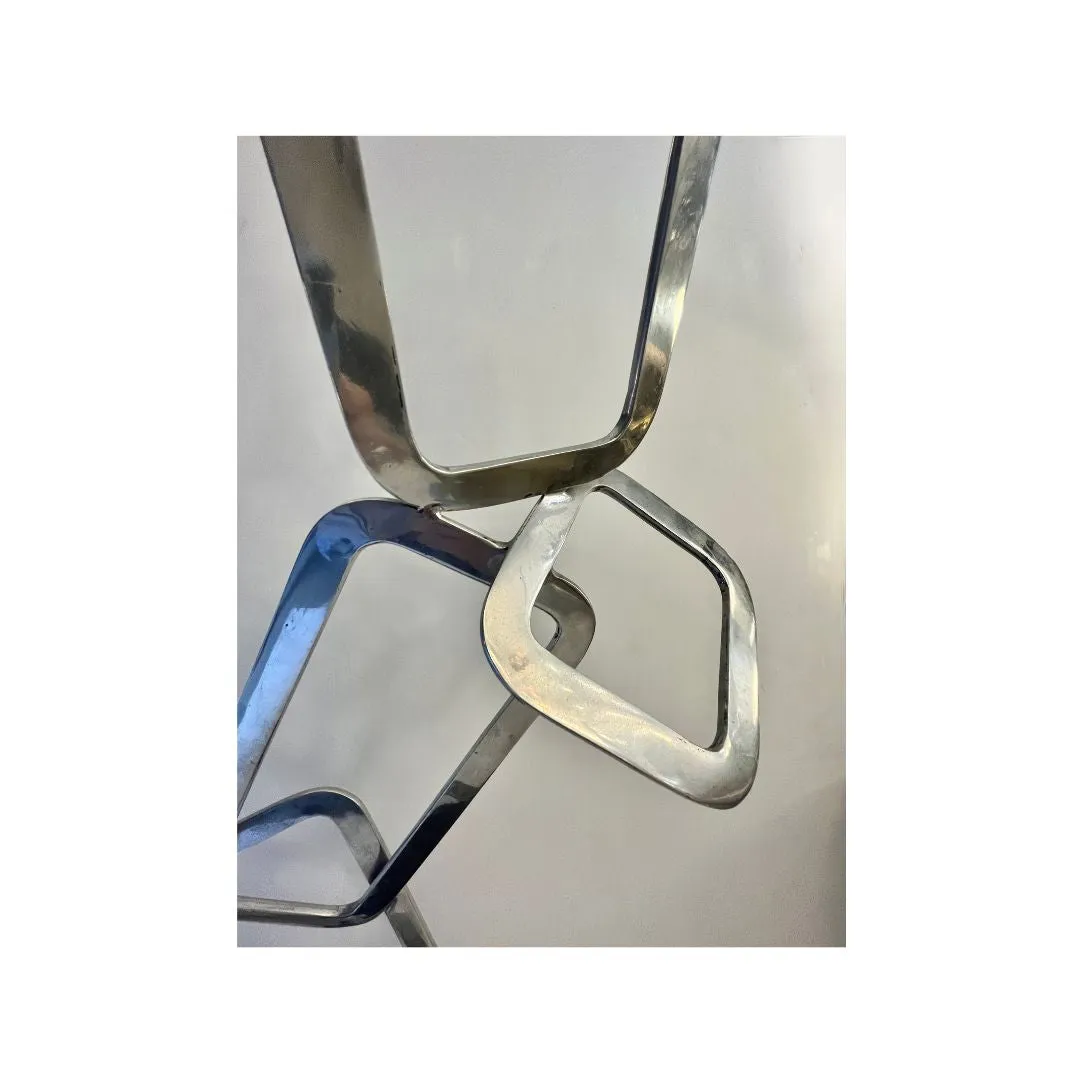 Contemporary Italian Aluminium Hand-Made Geometric Modern Sculpture