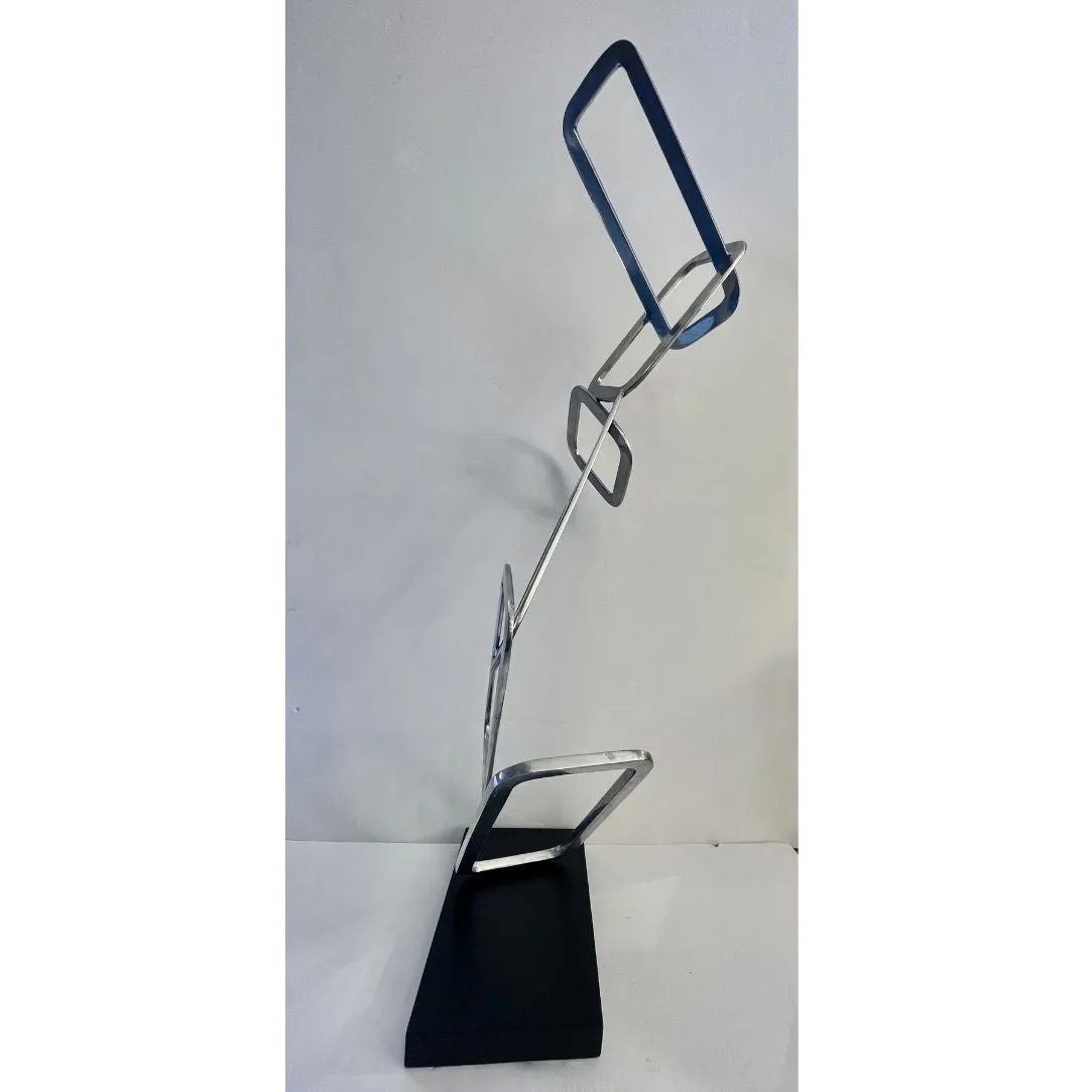 Contemporary Italian Aluminium Hand-Made Geometric Modern Sculpture