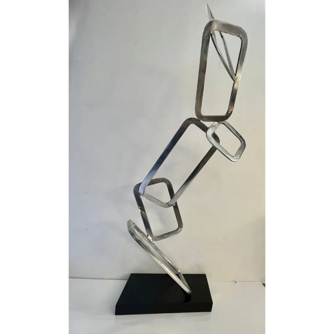 Contemporary Italian Aluminium Hand-Made Geometric Modern Sculpture
