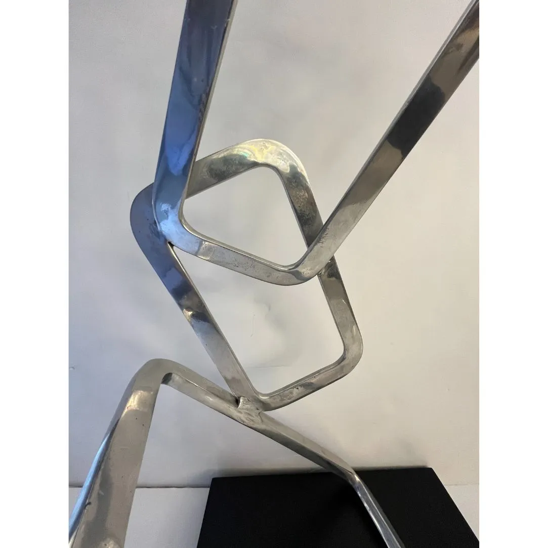 Contemporary Italian Aluminium Hand-Made Geometric Modern Sculpture