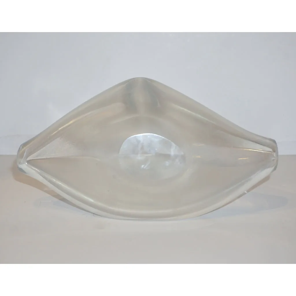 Contemporary Italian Crystal Murano Glass Lips Decorative Art Modern Sculpture