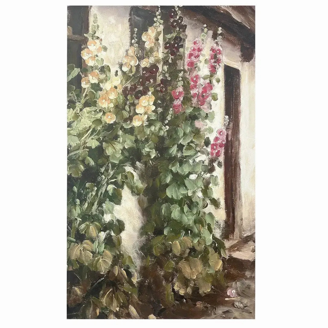 Cottage Hollyhocks Remarque