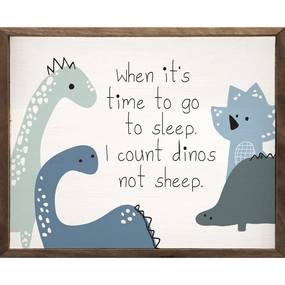 Count Dinos Wood Framed Print 