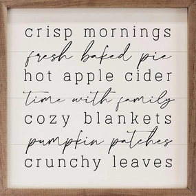 Crisp Mornings White Wood Framed Print 