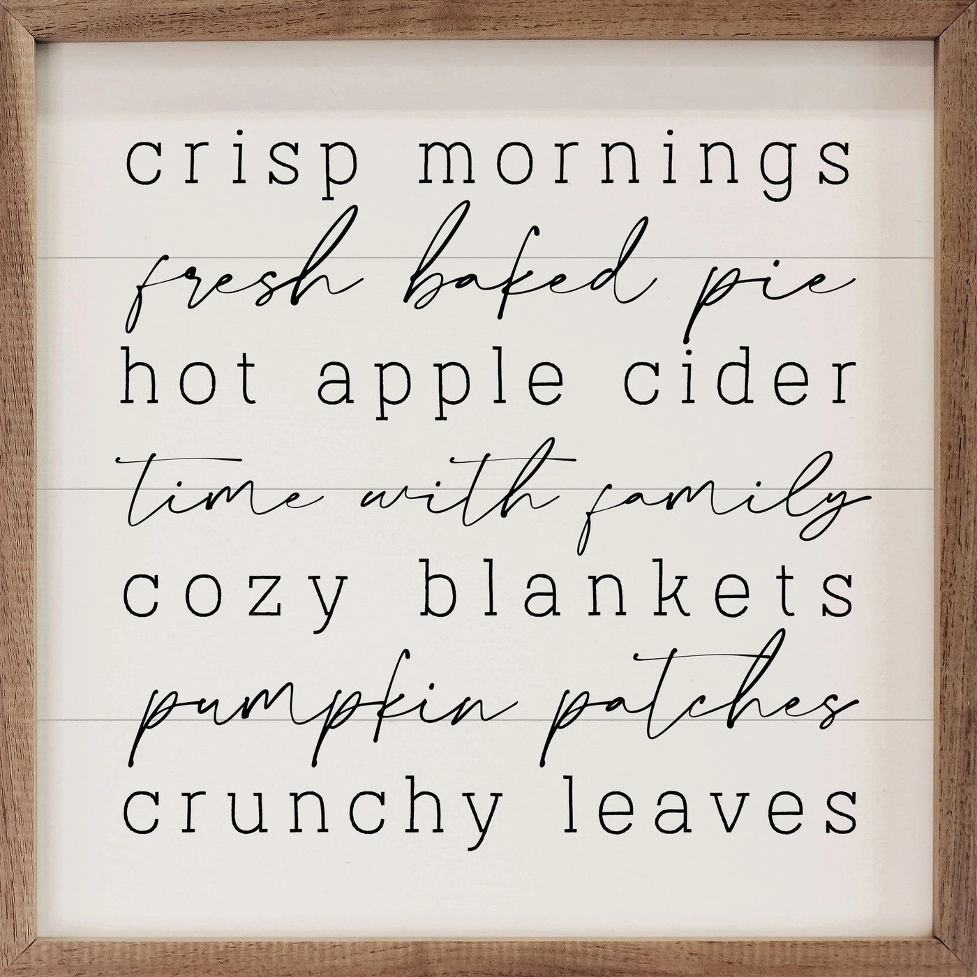 Crisp Mornings White Wood Framed Print 