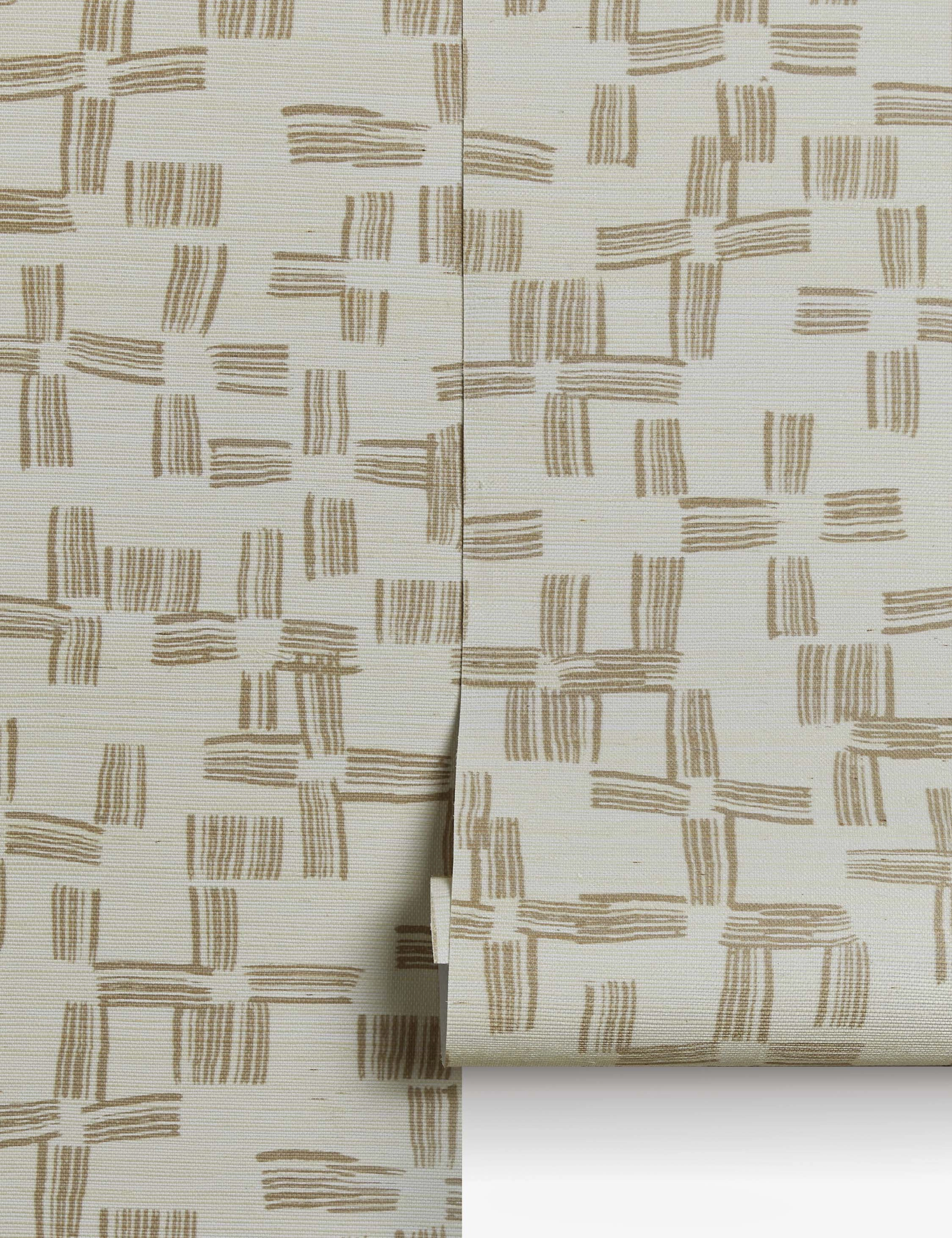 Crossmarks Grasscloth Wallpaper by lan Byrd 