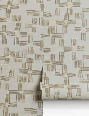 Crossmarks Grasscloth Wallpaper by lan Byrd 