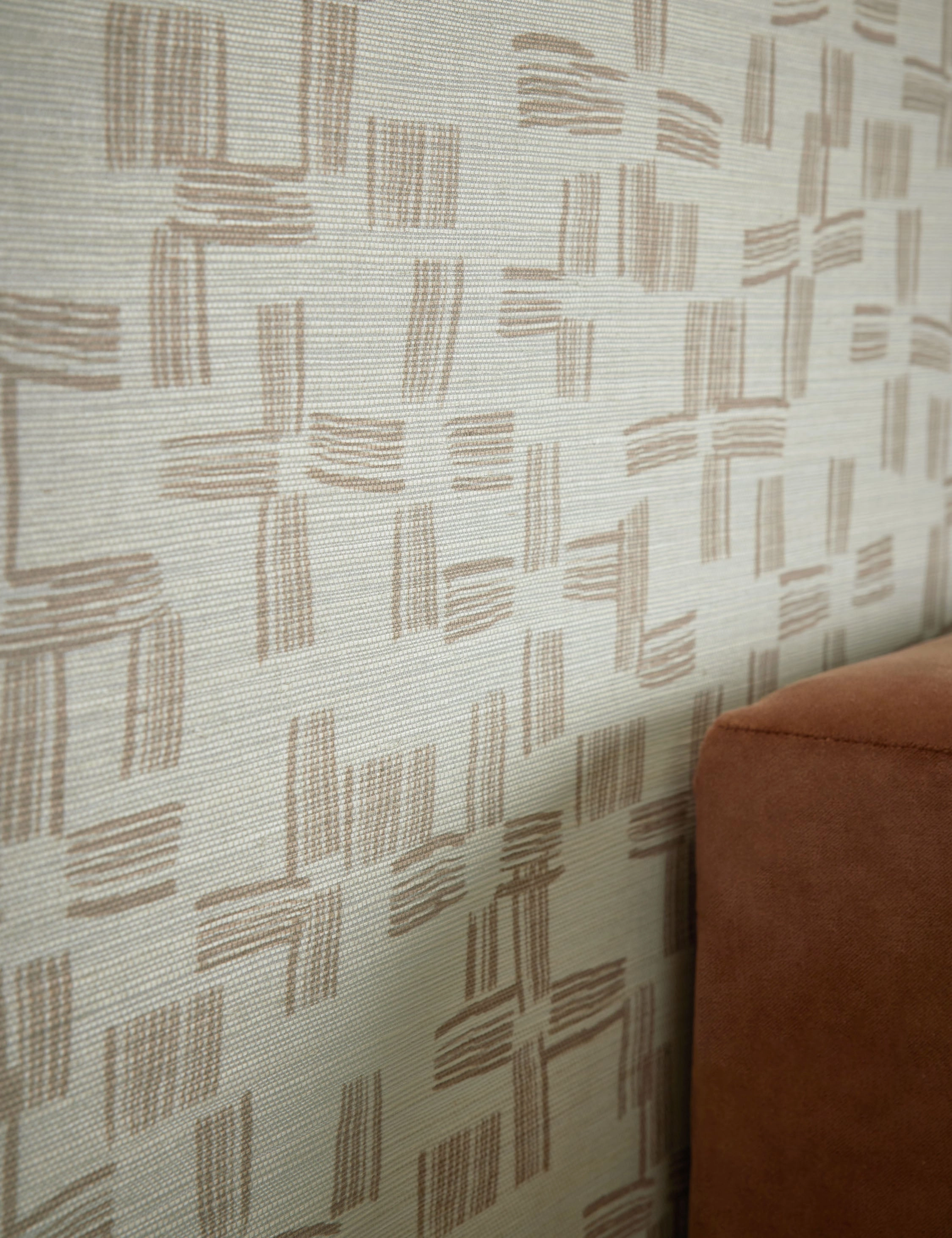 Crossmarks Grasscloth Wallpaper by lan Byrd