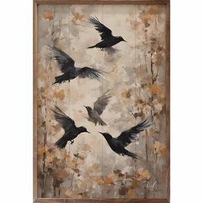 Crows Wood Framed Print 