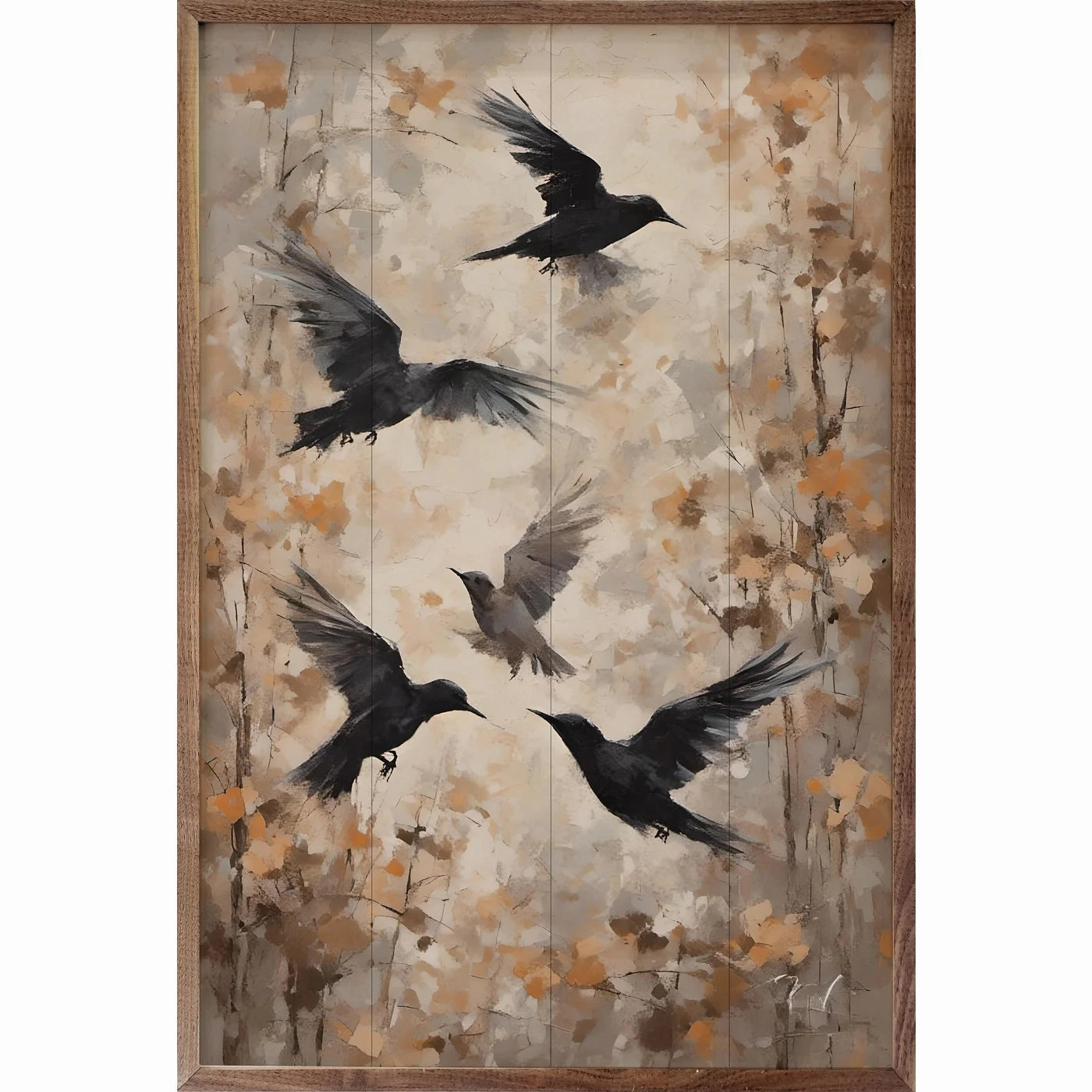 Crows Wood Framed Print 