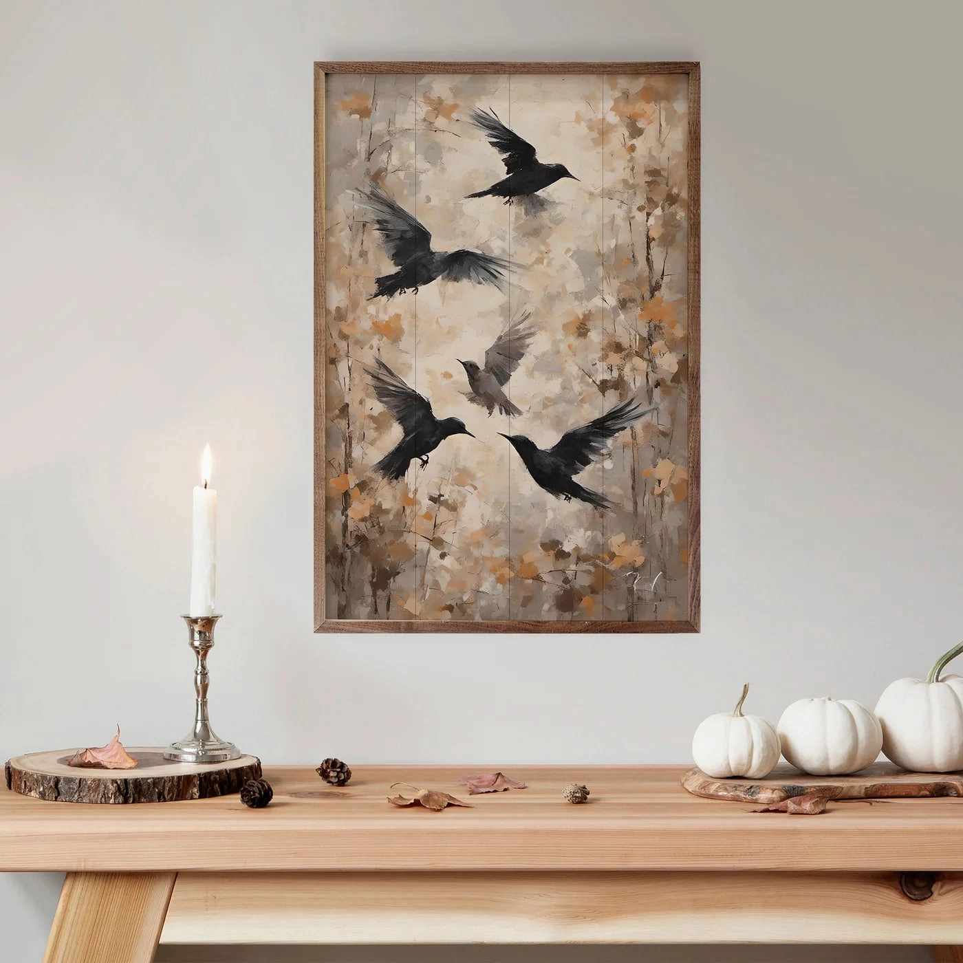 Crows Wood Framed Print