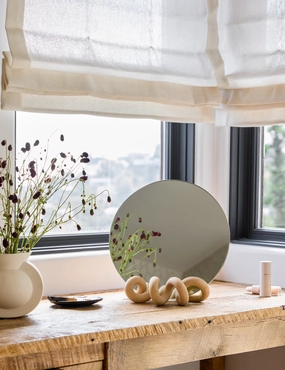 Curlee Table Mirror by SIN Ceramics 