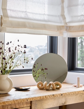 Curlee Table Mirror by SIN Ceramics 