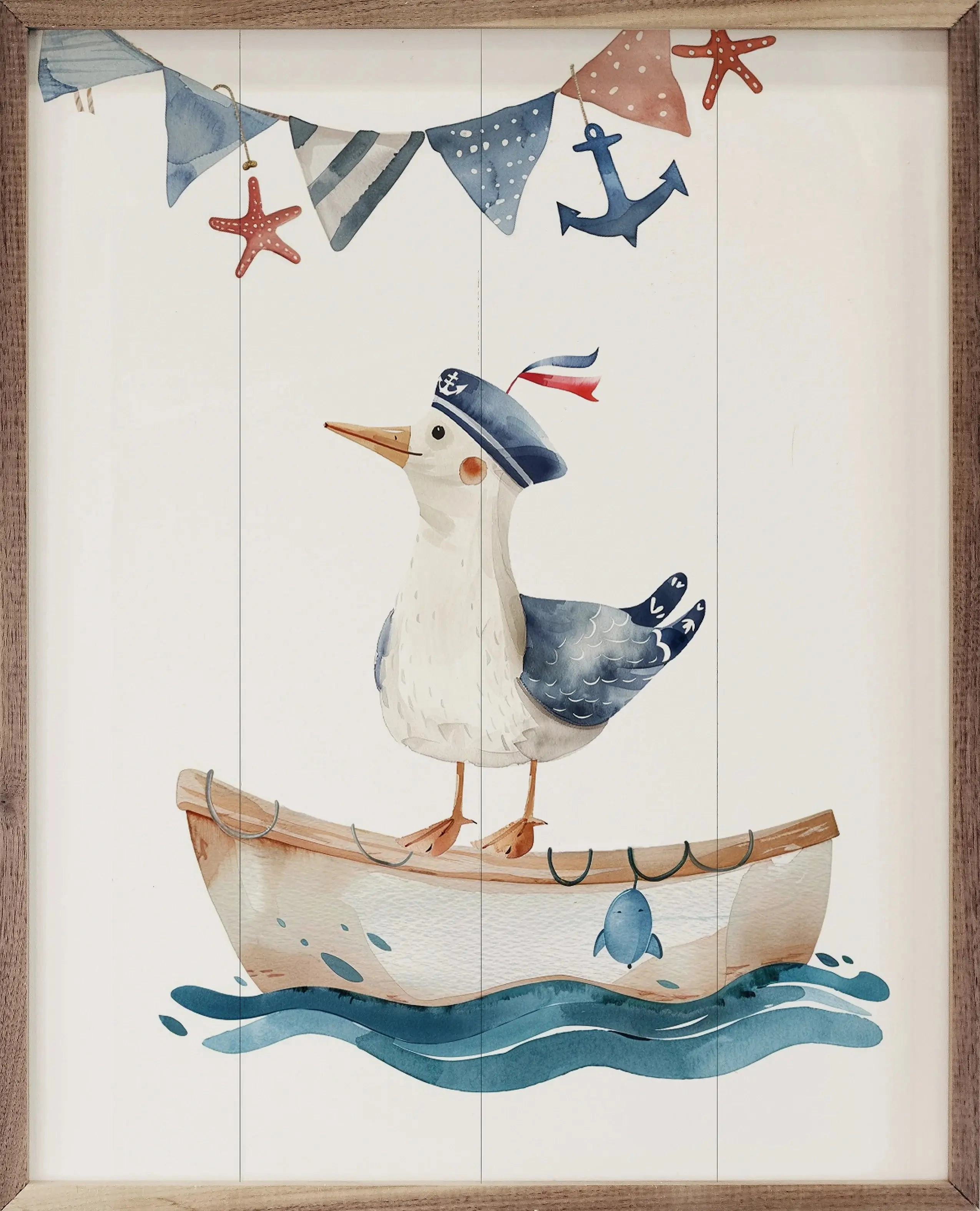 Cute Sailor Wood Framed Print