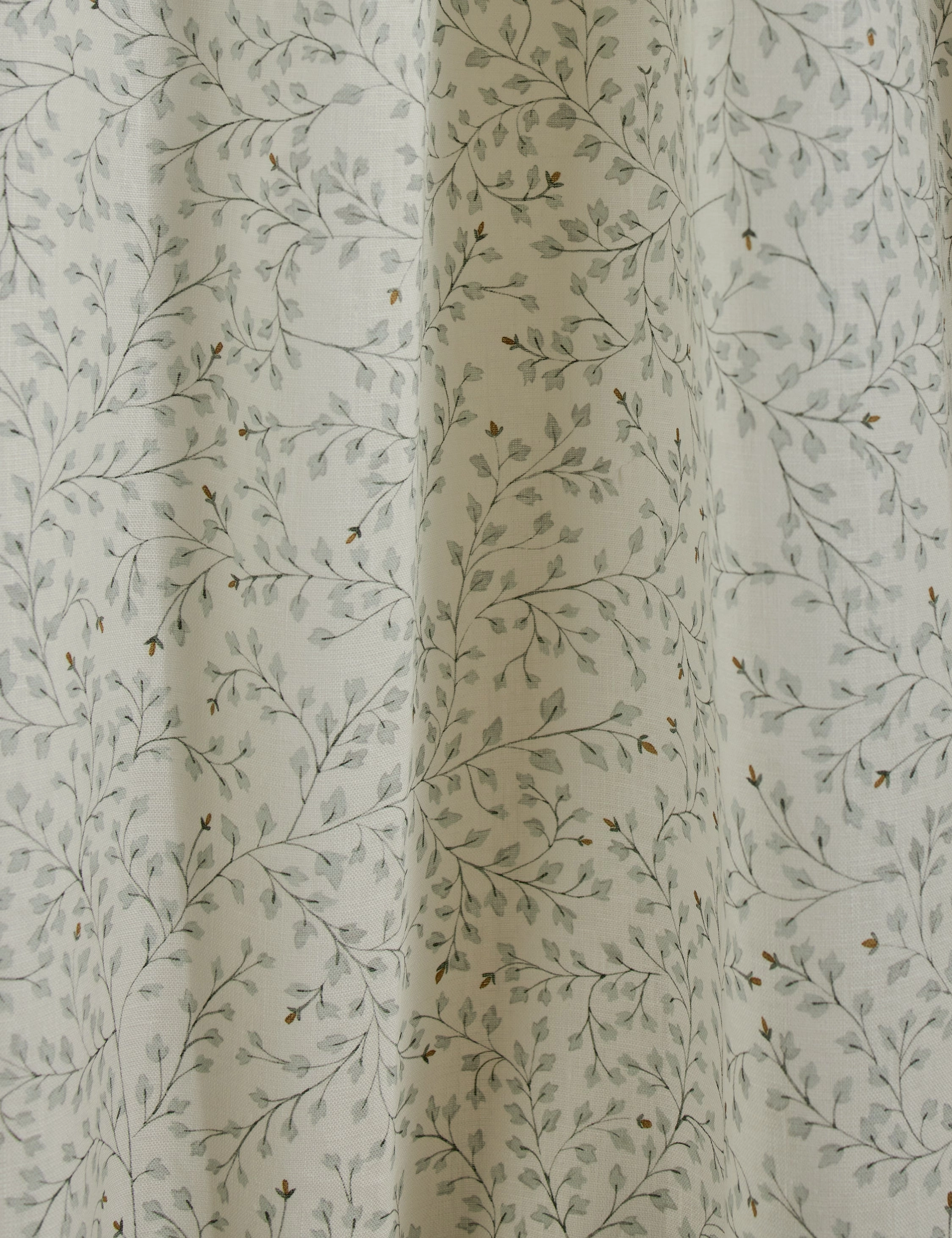 Dainty Leaves Linen Curtain Panel by Rylee   Cru