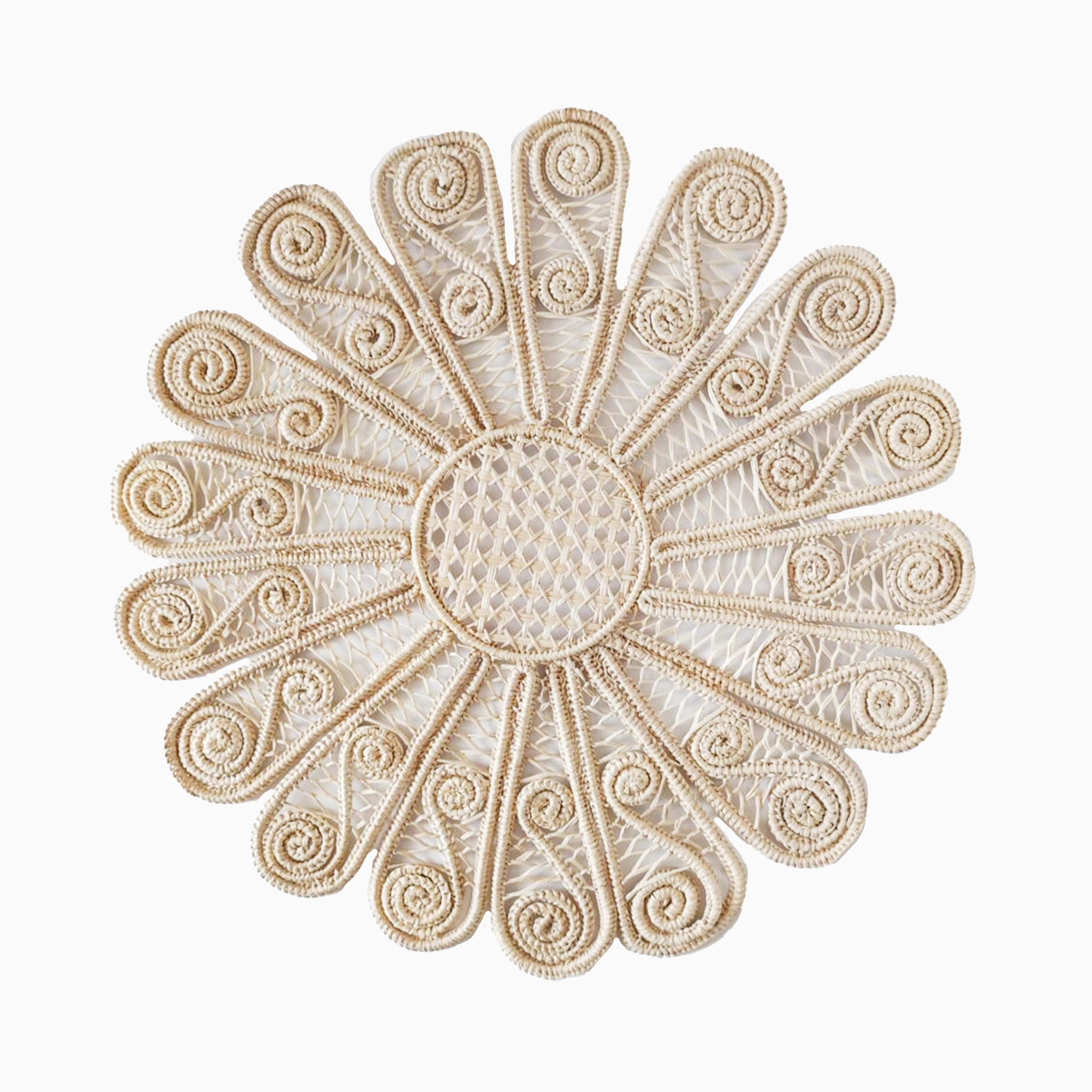Daisy Iraca Placemat - Straw Raffia Tableware 