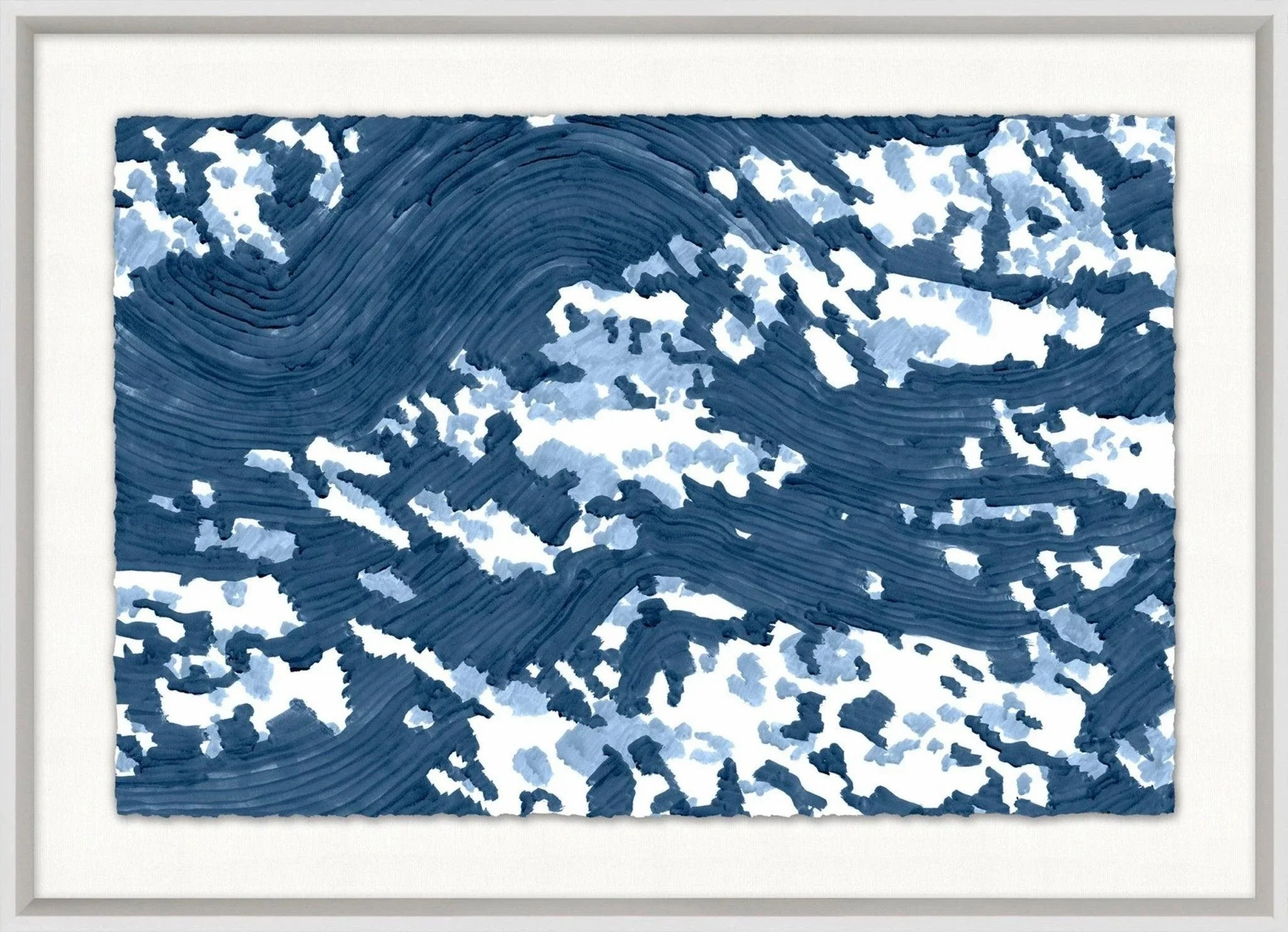 Dappled Waves 1 Framed Wall Art in Blue 