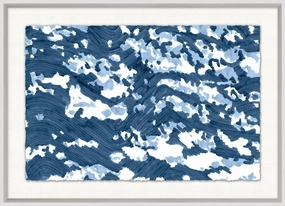 Dappled Waves 2 Framed Wall Art in Blue 