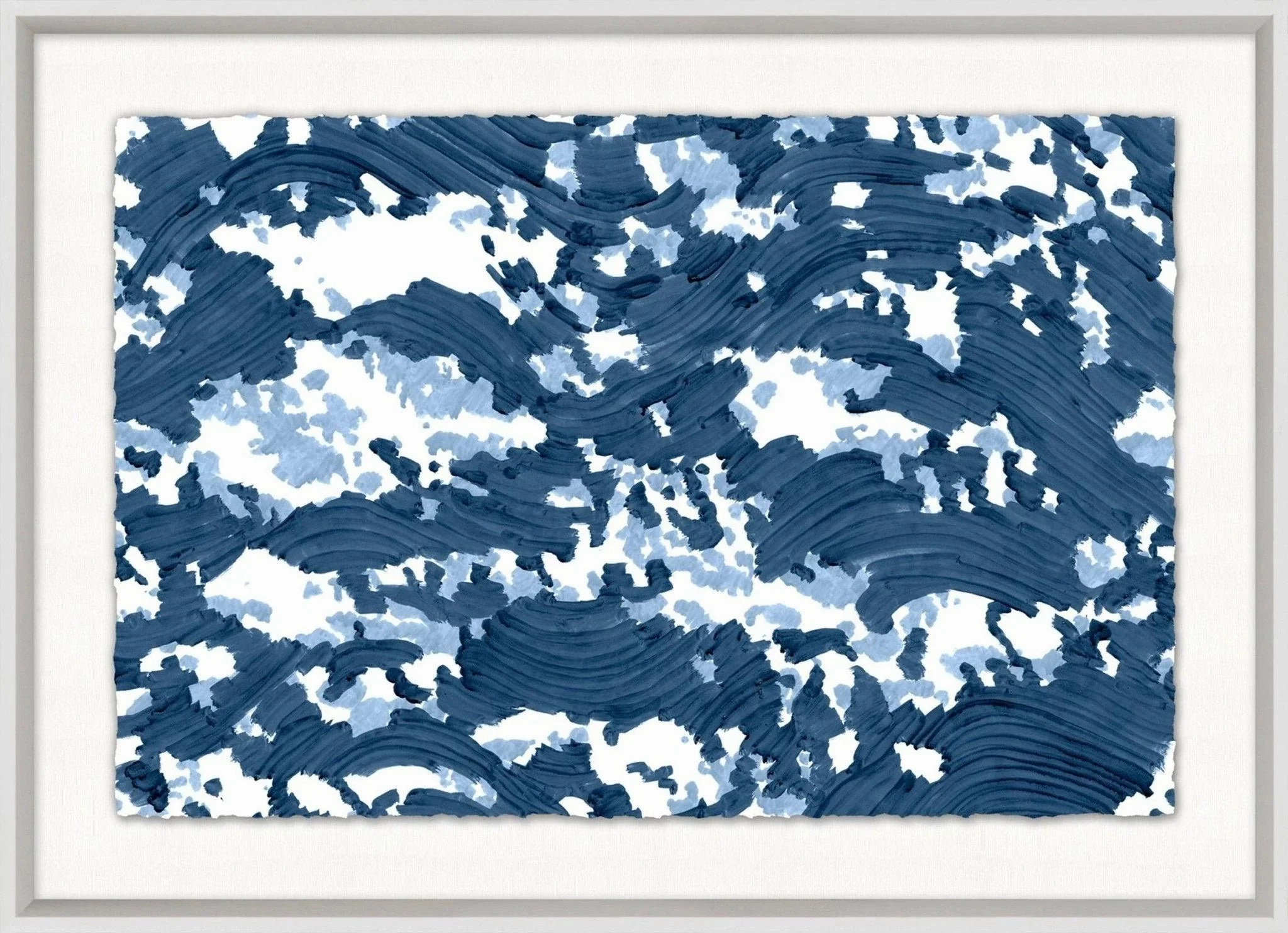 Dappled Waves 3 Framed Wall Art in Blue 