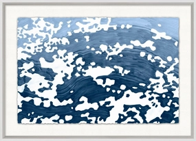 Dappled Waves 5 Framed Wall Art in Blue 