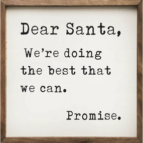 Dear Santa Wood Framed Print 