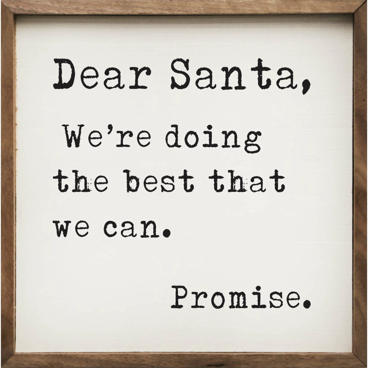 Dear Santa Wood Framed Print 