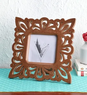 Decorative Hand Crafted Wooden Photo Frame (27 X 27 X 1.5 cm), (Model: TUS-PF-18), Brown Visit the The Urban Store Store 