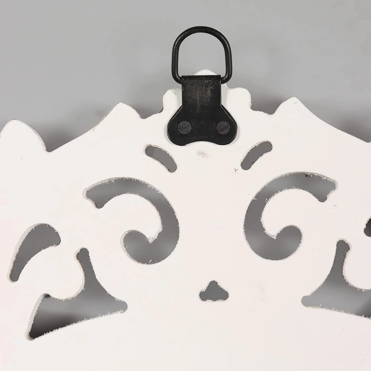 Decorative Wall Mirror for Bathroom, Living Room, White, AHMR71, 50 cm x 50 cm x 2 cm
