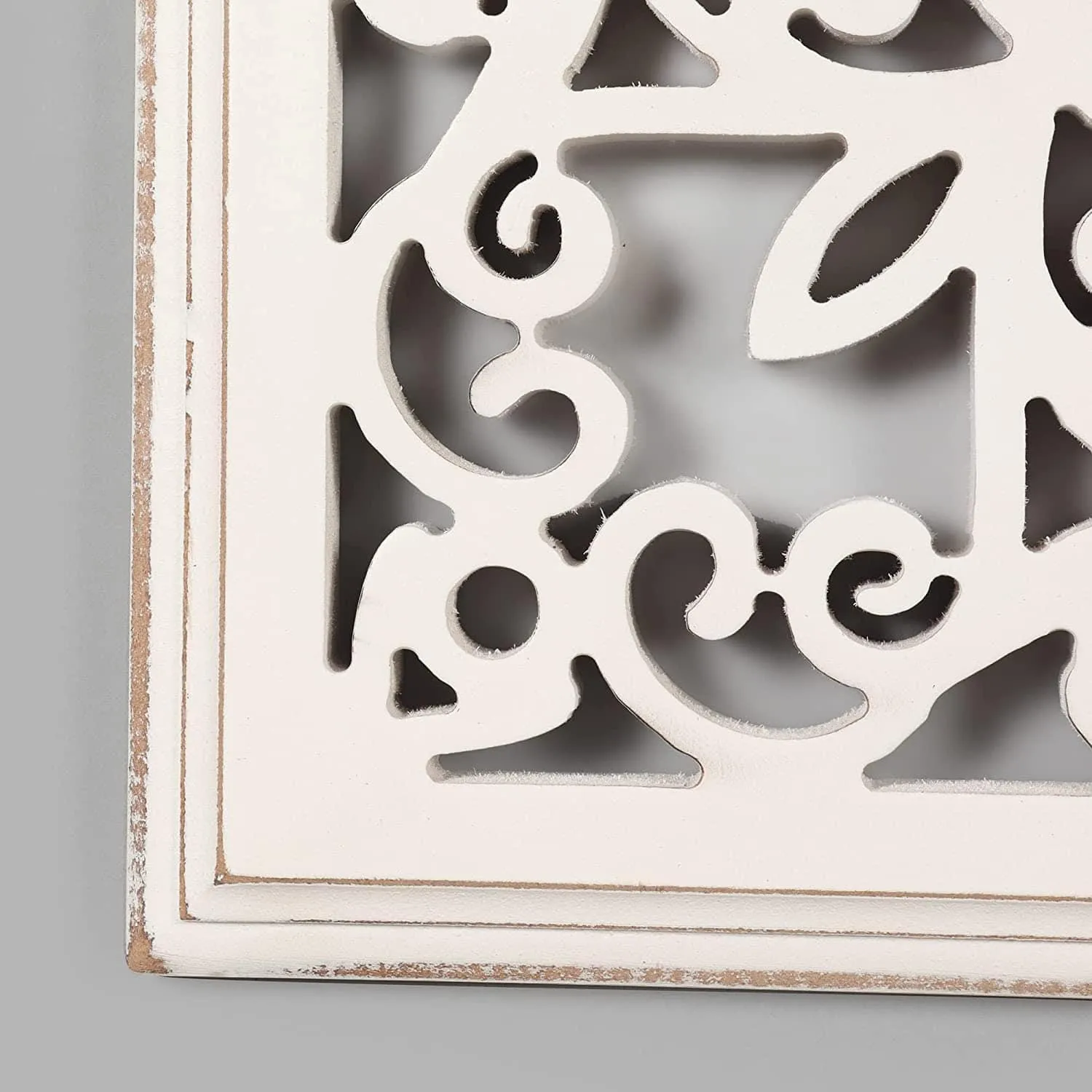 Decorative Wall Mirror for Bathroom, Living Room, White, AHMR72, 50 cm x 50 cm x 2 cm