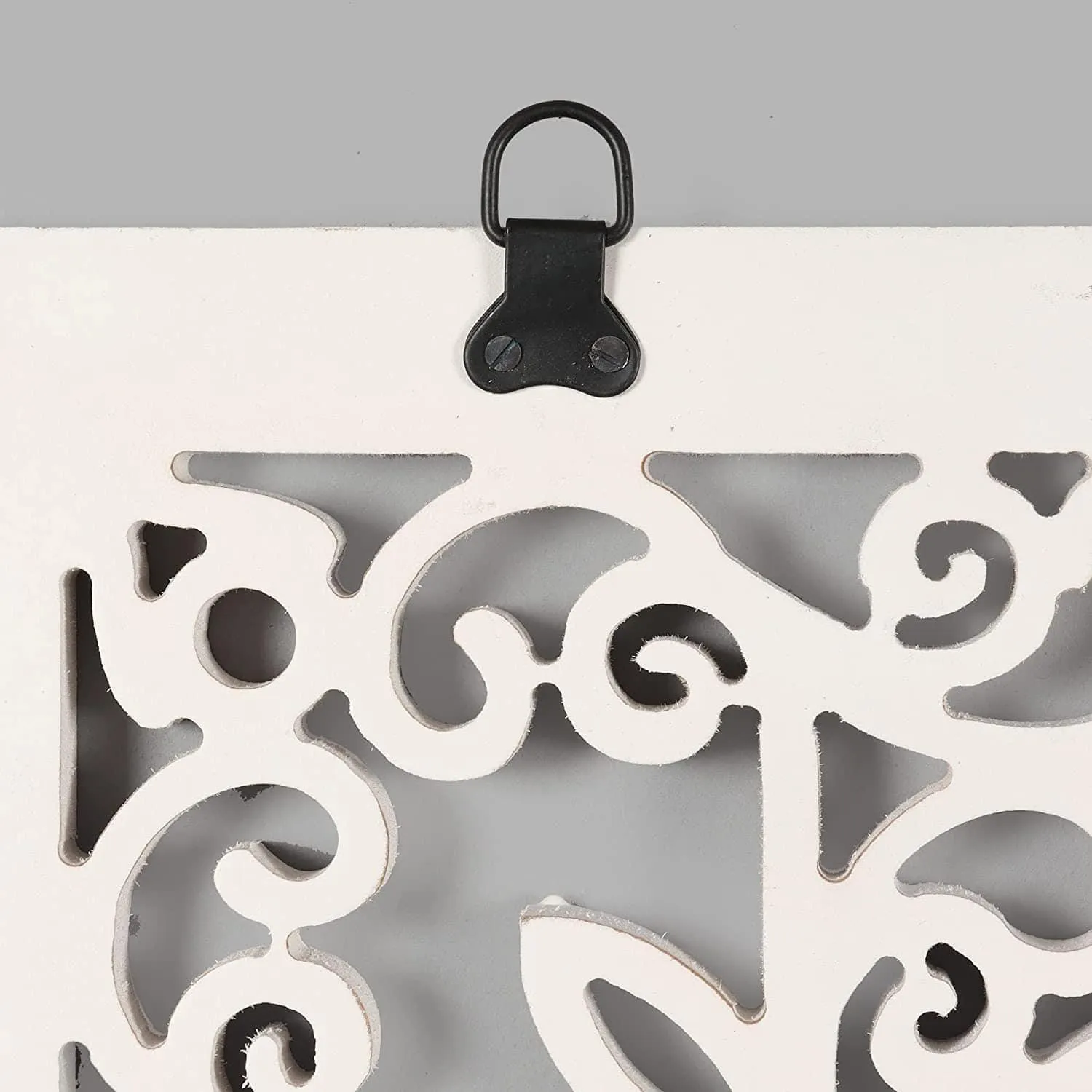 Decorative Wall Mirror for Bathroom, Living Room, White, AHMR72, 50 cm x 50 cm x 2 cm